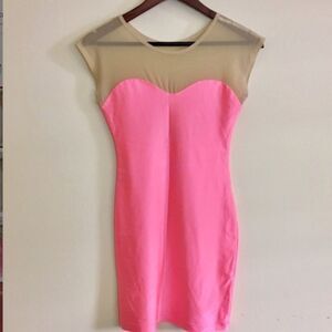 American Apparel Sweetheart Two Tone Pink Dress